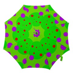 Green and purple dots Hook Handle Umbrellas (Medium)