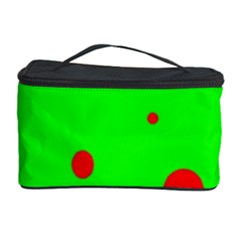 Green And Purple Dots Cosmetic Storage Case by Valentinaart