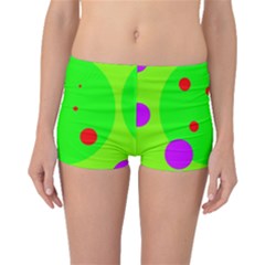 Green and purple dots Boyleg Bikini Bottoms