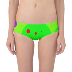 Green And Purple Dots Classic Bikini Bottoms by Valentinaart