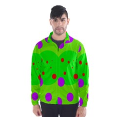 Green and purple dots Wind Breaker (Men)