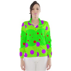 Green and purple dots Wind Breaker (Women)