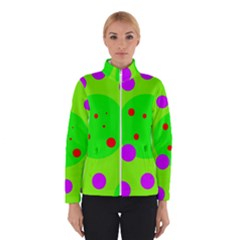 Green and purple dots Winterwear