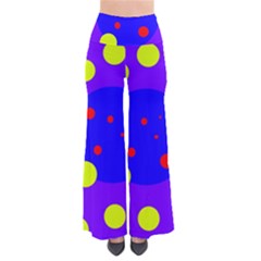 Purple And Yellow Dots Pants by Valentinaart