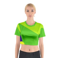 Colorful Abstract Design Cotton Crop Top by Valentinaart