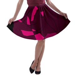 Abstract Design A-line Skater Skirt