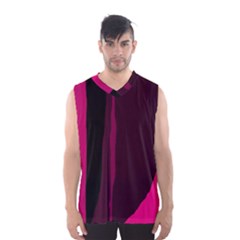 Pink And Black Lines Men s Basketball Tank Top