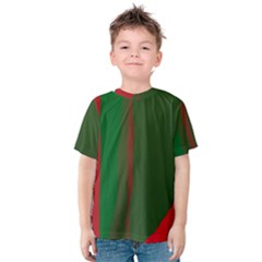 Green And Red Lines Kid s Cotton Tee