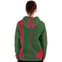 Green and red lines Women s Zipper Hoodie View2