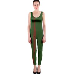 Green And Red Lines Onepiece Catsuit by Valentinaart