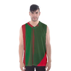 Green And Red Lines Men s Basketball Tank Top