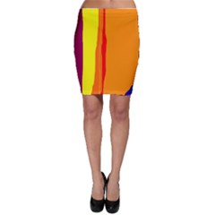 Hot Colorful Lines Bodycon Skirt by Valentinaart