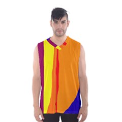 Hot Colorful Lines Men s Basketball Tank Top