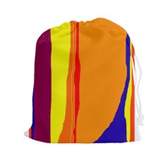 Hot Colorful Lines Drawstring Pouches (xxl)