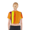 Hot colorful lines Cotton Crop Top View2