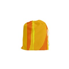 Yellow And Orange Lines Drawstring Pouches (xs) 