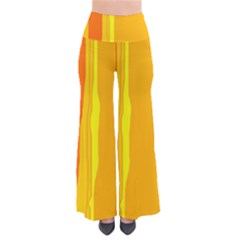 Yellow And Orange Lines Pants by Valentinaart