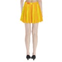 Yellow and orange lines Pleated Mini Mesh Skirt View2