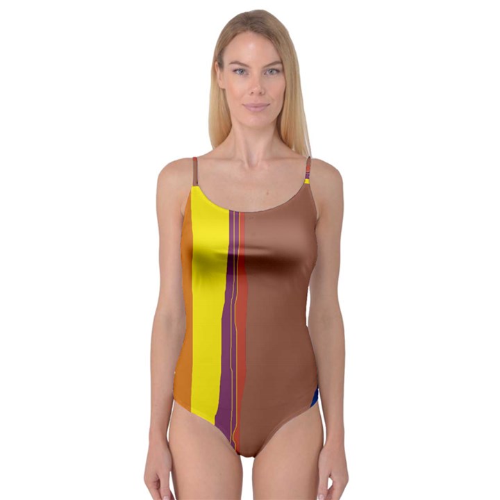 Colorful lines Camisole Leotard 