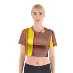 Colorful Lines Cotton Crop Top