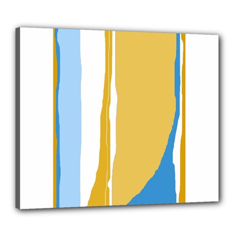 Blue and yellow lines Canvas 24  x 20 