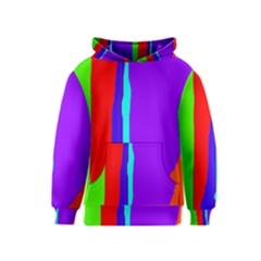 Colorful Decorative Lines Kids  Pullover Hoodie by Valentinaart