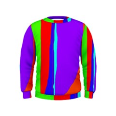 Colorful Decorative Lines Kids  Sweatshirt by Valentinaart