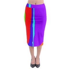 Colorful Decorative Lines Midi Pencil Skirt