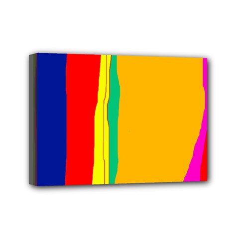 Colorful Lines Mini Canvas 7  X 5  by Valentinaart