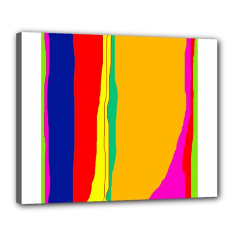 Colorful Lines Canvas 20  X 16  by Valentinaart