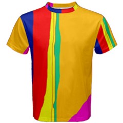 Colorful Lines Men s Cotton Tee by Valentinaart