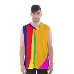 Colorful Lines Men s Basketball Tank Top