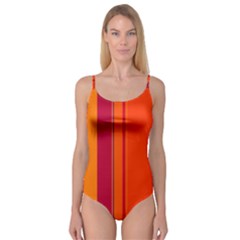 Orange Lines Camisole Leotard 