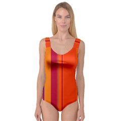 Orange Lines Princess Tank Leotard 