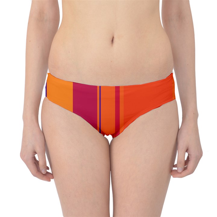 Orange lines Hipster Bikini Bottoms