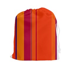 Orange Lines Drawstring Pouches (xxl)