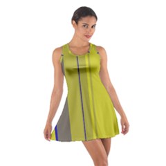 Green Elegant Lines Racerback Dresses