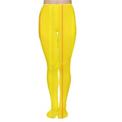 Yellow Lines Women s Tights by Valentinaart