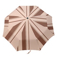 Elegant Brown Lines Folding Umbrellas