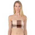 Elegant brown lines Bandeau Top View1