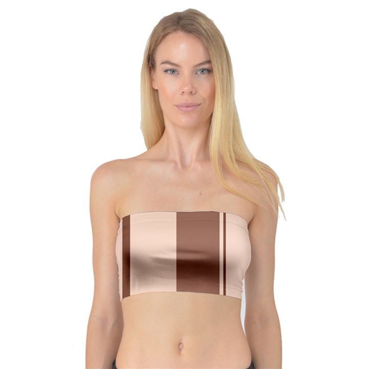 Elegant brown lines Bandeau Top