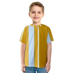 Yellow Elegant Lines Kid s Sport Mesh Tee