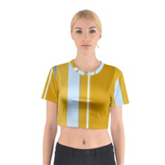 Yellow Elegant Lines Cotton Crop Top