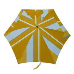 Yellow Elegant Lines Mini Folding Umbrellas