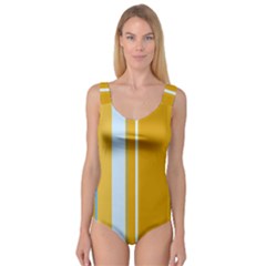 Yellow Elegant Lines Princess Tank Leotard 