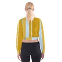 Yellow elegant lines Women s Cropped Sweatshirt View2