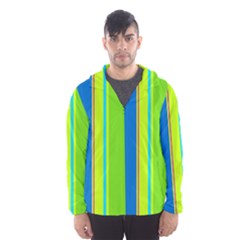 Colorful Lines Hooded Wind Breaker (men) by Valentinaart