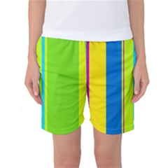 Colorful Lines Women s Basketball Shorts by Valentinaart