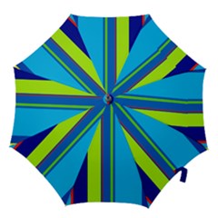 Blue And Green Lines Hook Handle Umbrellas (small)