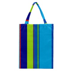 Blue And Green Lines Classic Tote Bag by Valentinaart